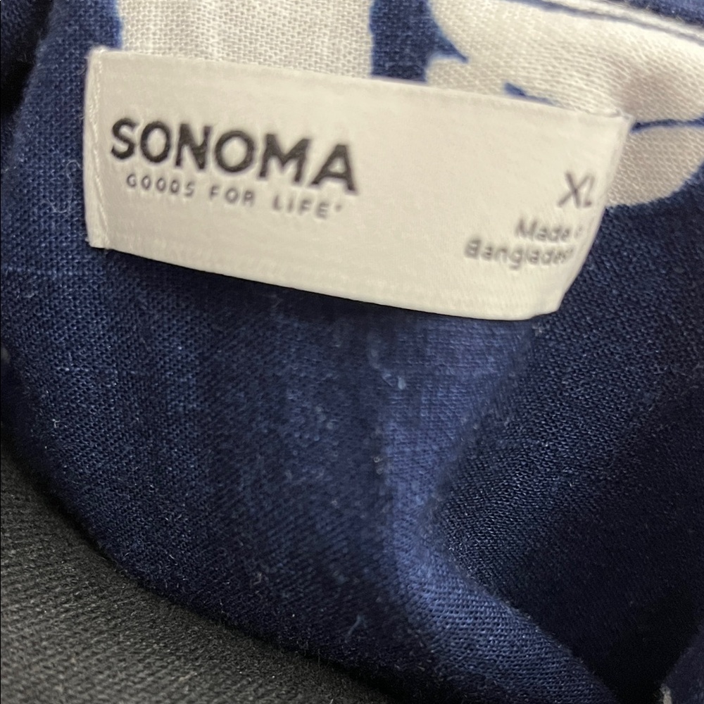 Sonoma Blue and White Tropical Midi Dress - Picture 2 of 7